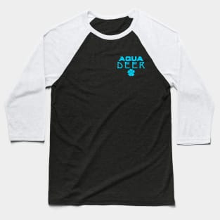 Aqua Deer - Back Print Baseball T-Shirt